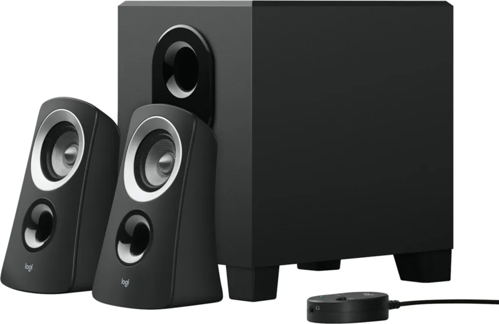 Enceintes PC 2.1 Logitech Z313 Son Multimédia avec Commande Filaire Noir - 8