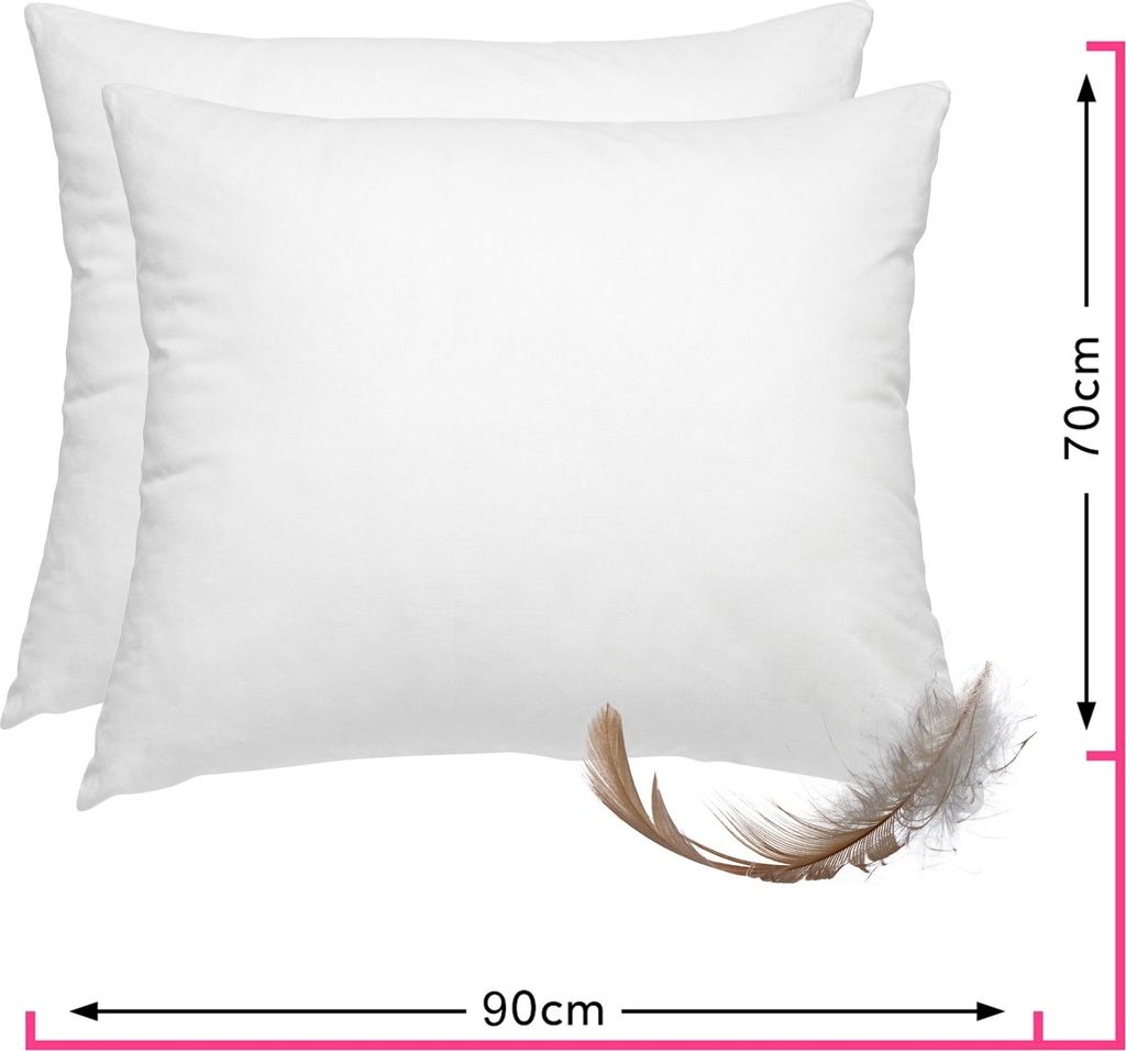 WOMETO 2 kusy / sada 2 péřových polštářů 100% peří 70x90 cm Obrázek produktu 2