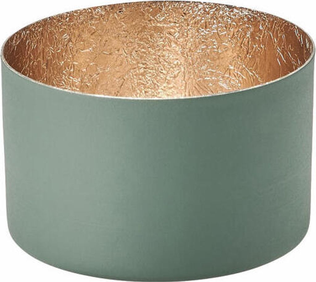 Gift Company Windlicht Chennai S, Teelichthalter, Kerzenhalter, Eisen, Yucca, Gold, 5 cm, 1054603073
