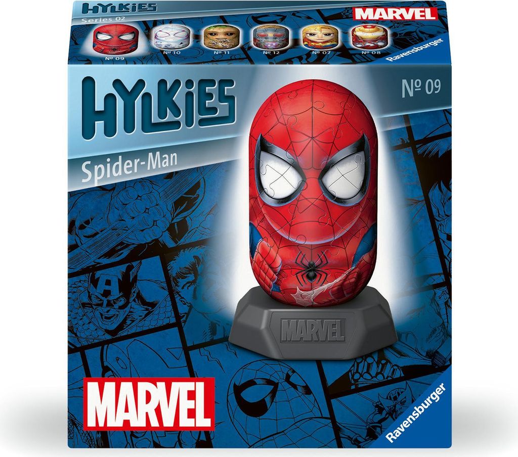 Ravensburger Hylkies: Die neue Sammelfigurenreihe zum selbst zusammenbauen. Figur #09 - Spider-Man - Für alle Marvel Universe Fans - Aufbauen, Ver...
