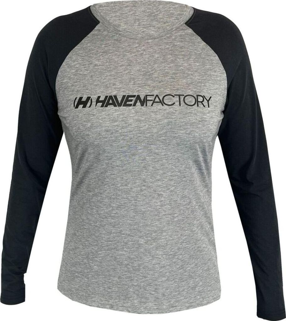 HAVEN Langarm Fahrradtrikot für den Sommer - FACTORY TRAIL - Schwarz/Grau 3XL