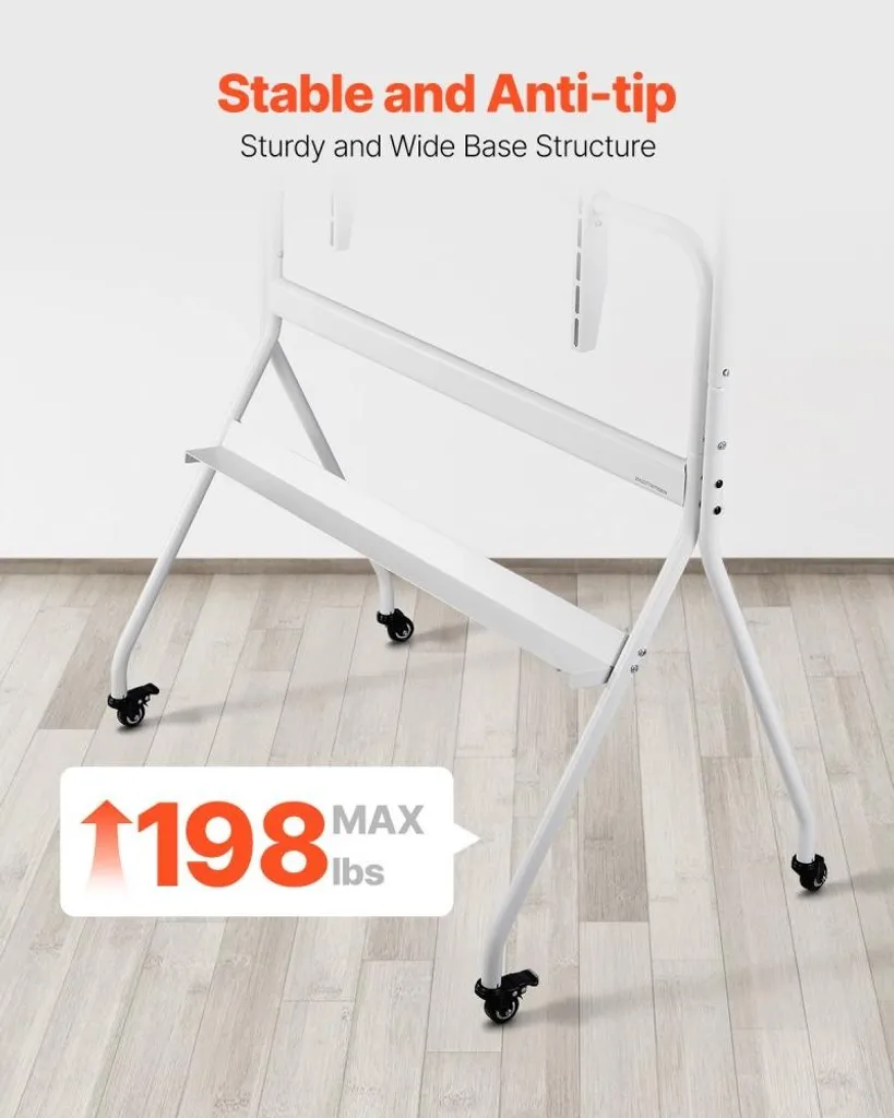 Support TV à roulettes flexible et réglable en hauteur - Écrans Géants