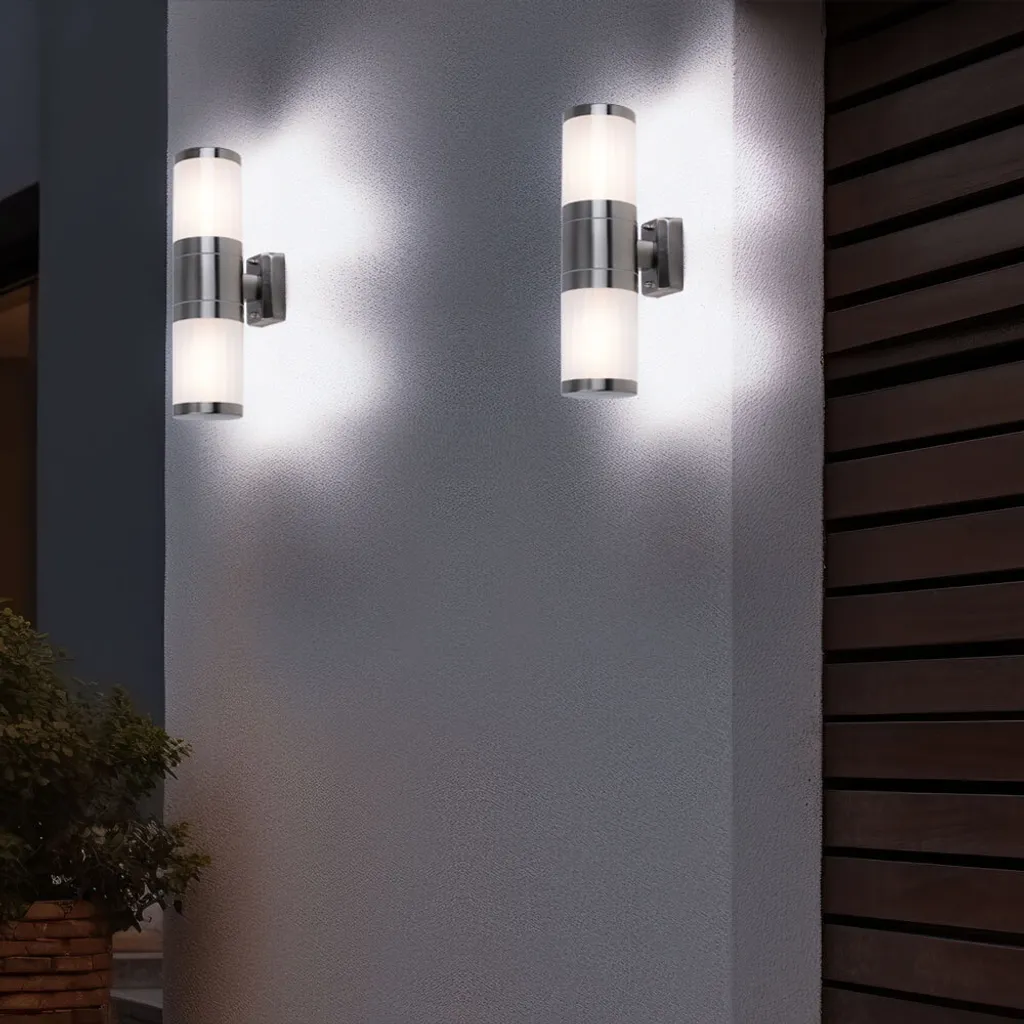 Lampe Extérieure Design pour Allée et Terrasse XELOO Argent 37 cm - 6