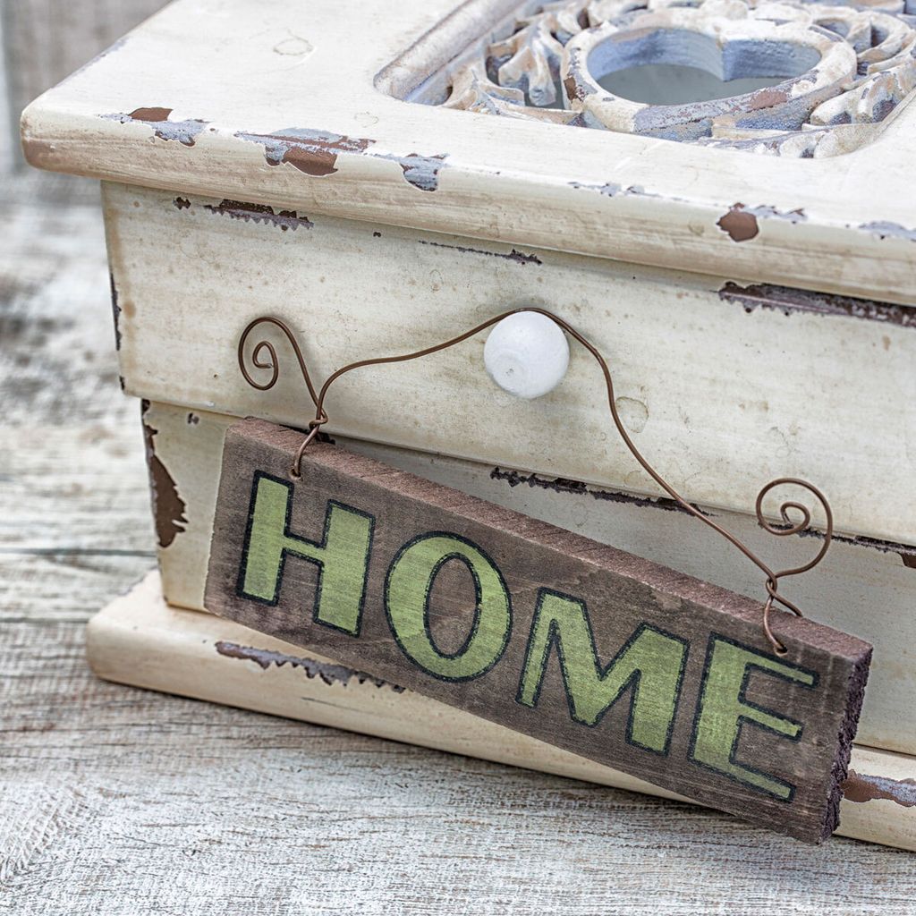 levandeo Glasbild 30x30cm Wandbild Bild Glas Home Shabby Chic Vintage Landhaus