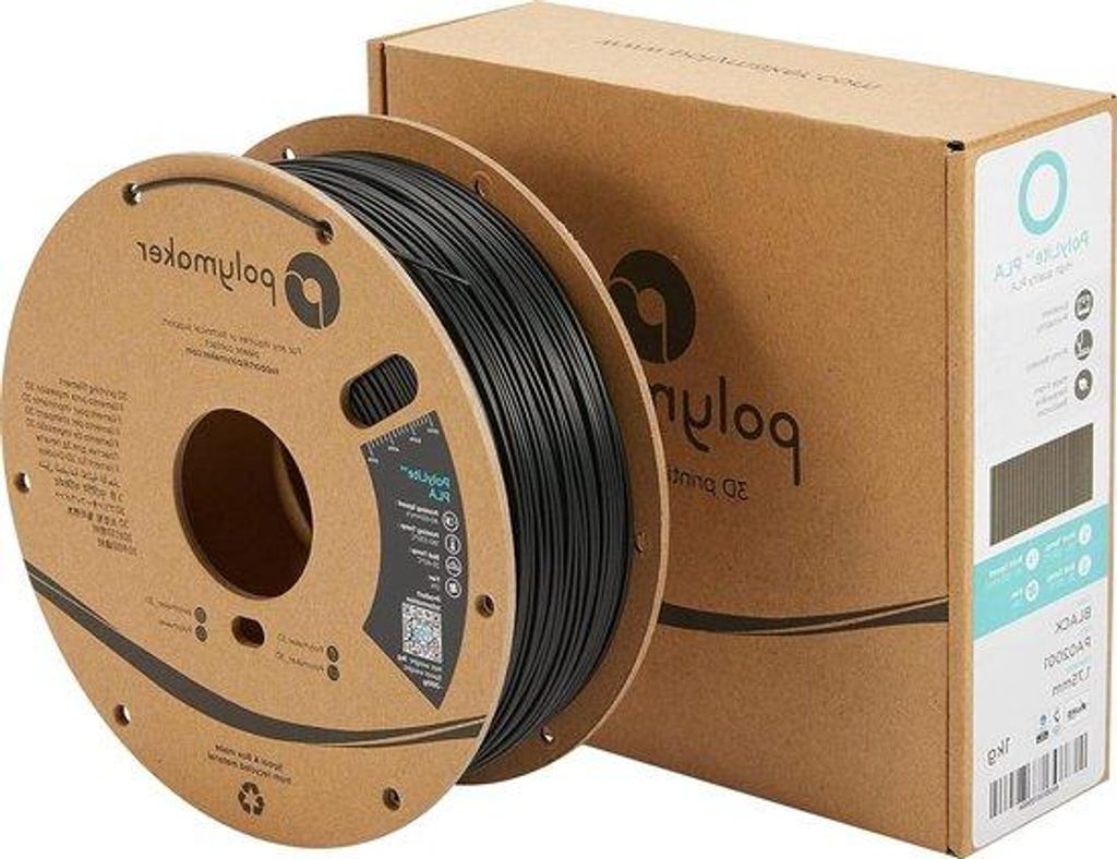 PLA 3D Druckfilament 1,75mm Schwarz 1000g - Hochwertig