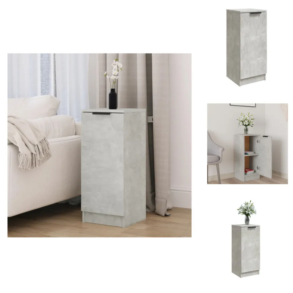 vidaXL Credenza Legno Multistrato 30x30x70 cm Grigio Cemento