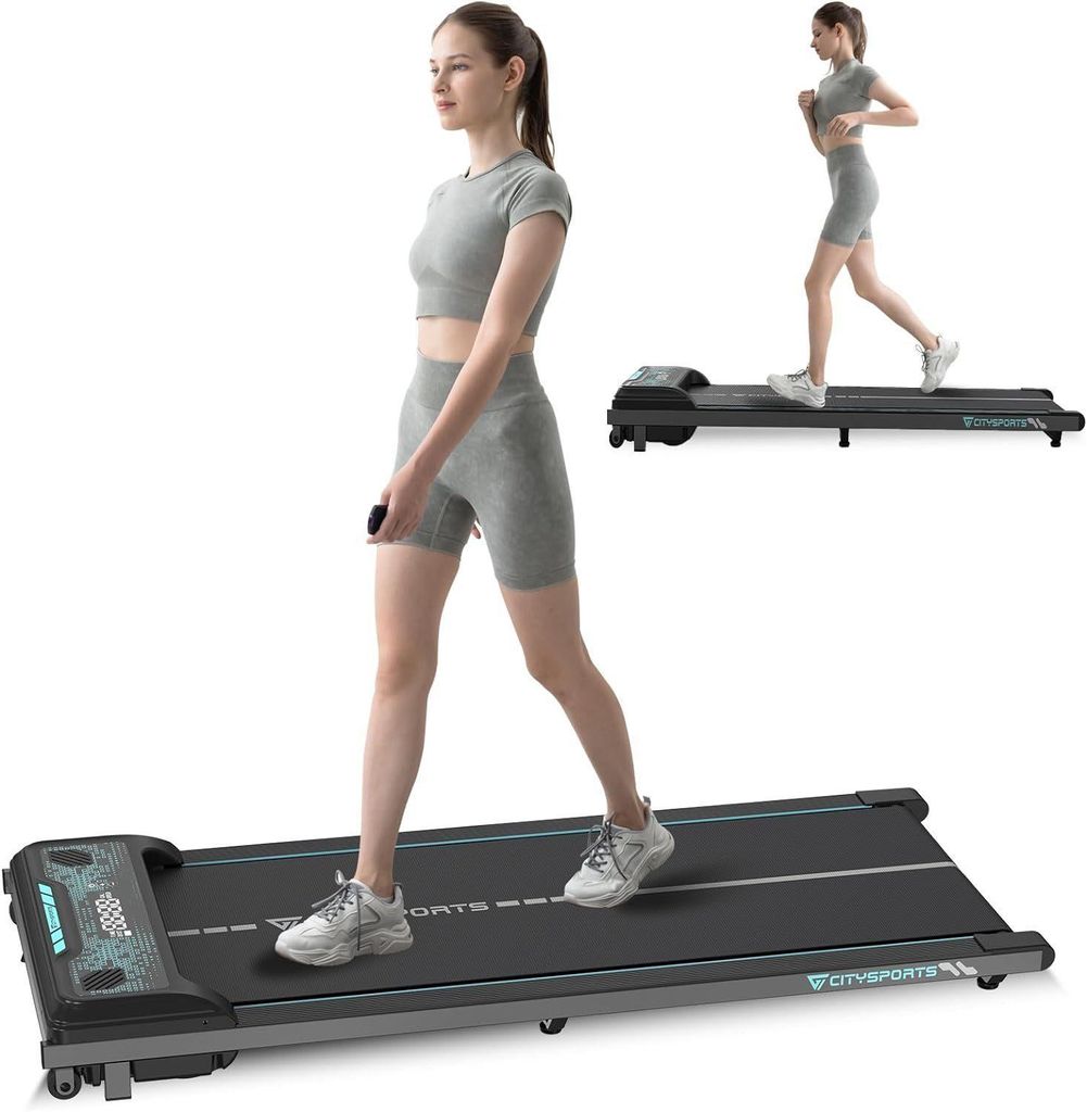 CITYSPORTS Laufband Elektrisches Laufband, Klappbar leise,bis 110kg Laufband für Zuhause (Lauf Band Elektrisch, Walking Pad, Treadmill für Zuhause
