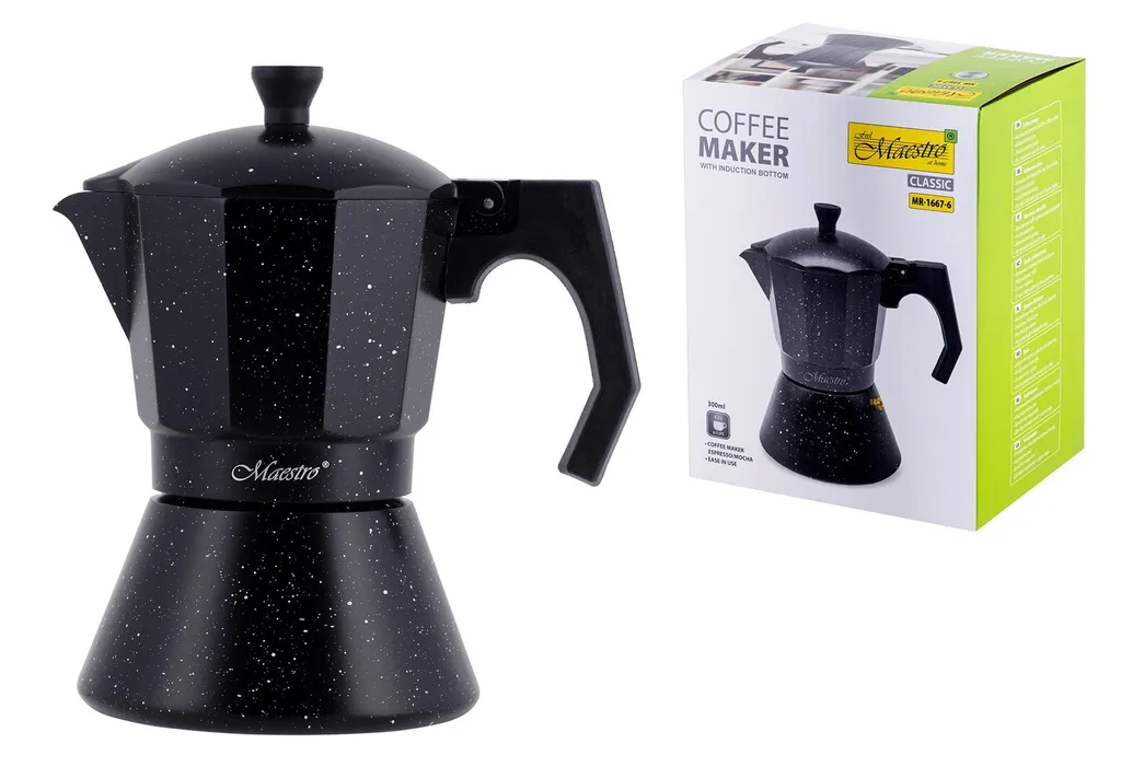 Machine à café 6 tasses MR-1667-6 MAESTRO - Cafetière Italienne Inox