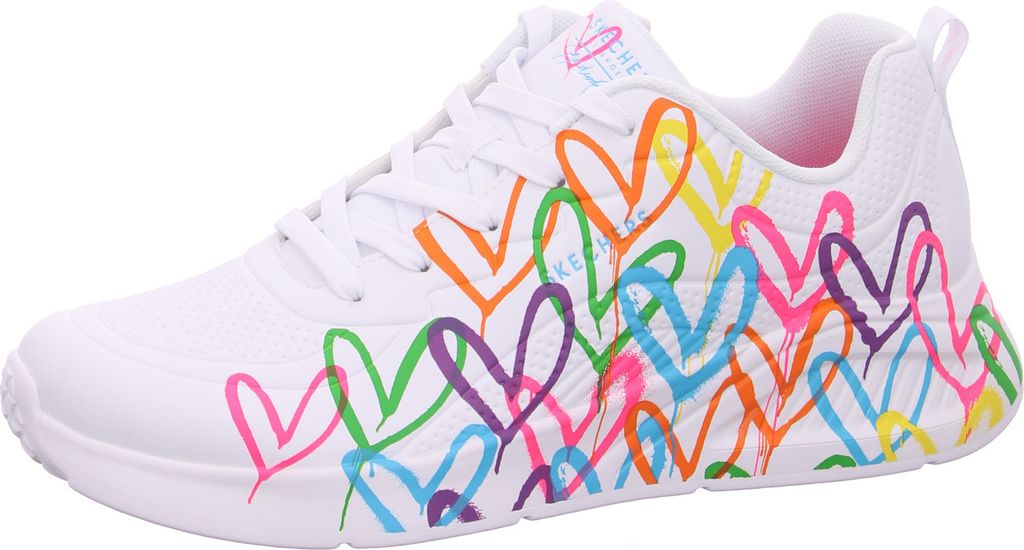 Skechers UNO LITE HEART HEARTS, Sneaker in Weiß,kombiniert Produktbild 