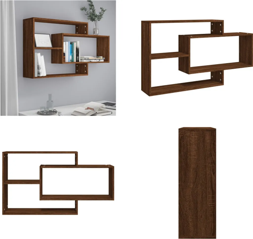 Mensole a Parete vidaXL Rovere Marrone 104cm | Arredo Elegante e Pratico