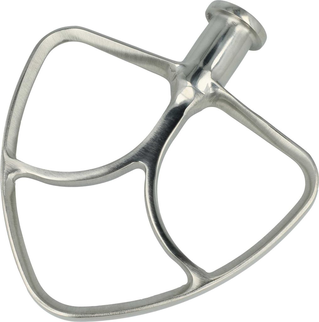 vhbw Flachrührer kompatibel mit KitchenAid KSM150, KSM100, KSM103, K45, KSM12, K45SS, KSM105, KSM110 Küchenmaschine - Rühr-Aufsatz, Edelstahl Si...
