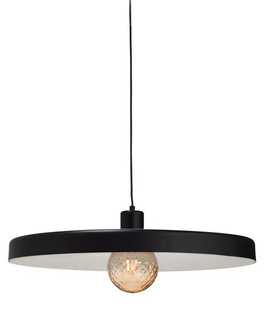 Suspension Noire Mate ACA Prim OD5392LBK en Métal Style Minimaliste