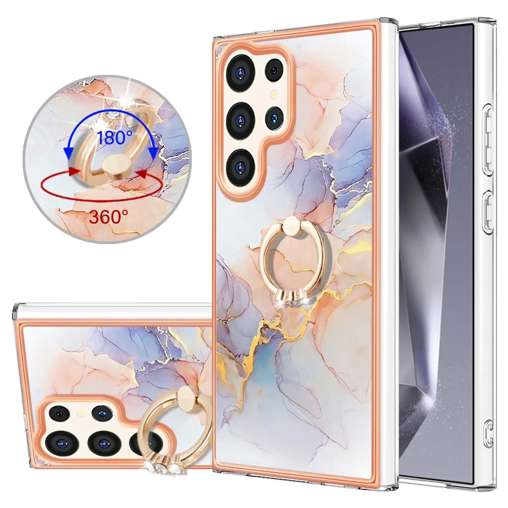 Cover Protettiva S24 Ultra Grigia | Anello Integrato e TPU Antiurto