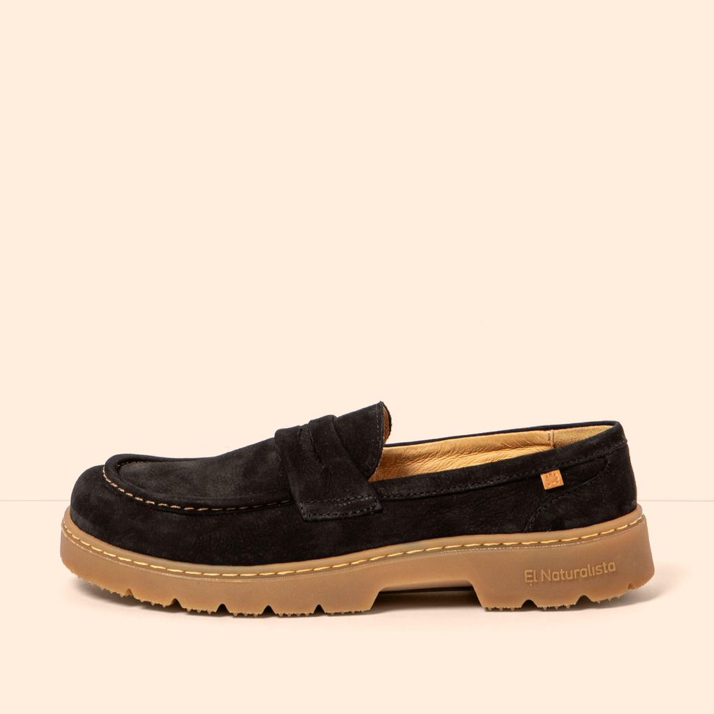 El Naturalista Schuhe Uni N5239 NOBUCK BLACK / NOMADA Farbe Schwarz