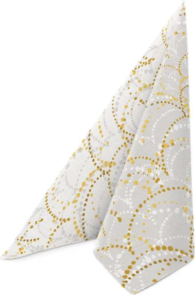 Serviettes Premium 40x40 cm Motif Guirlande de Fête en Voie Sèche