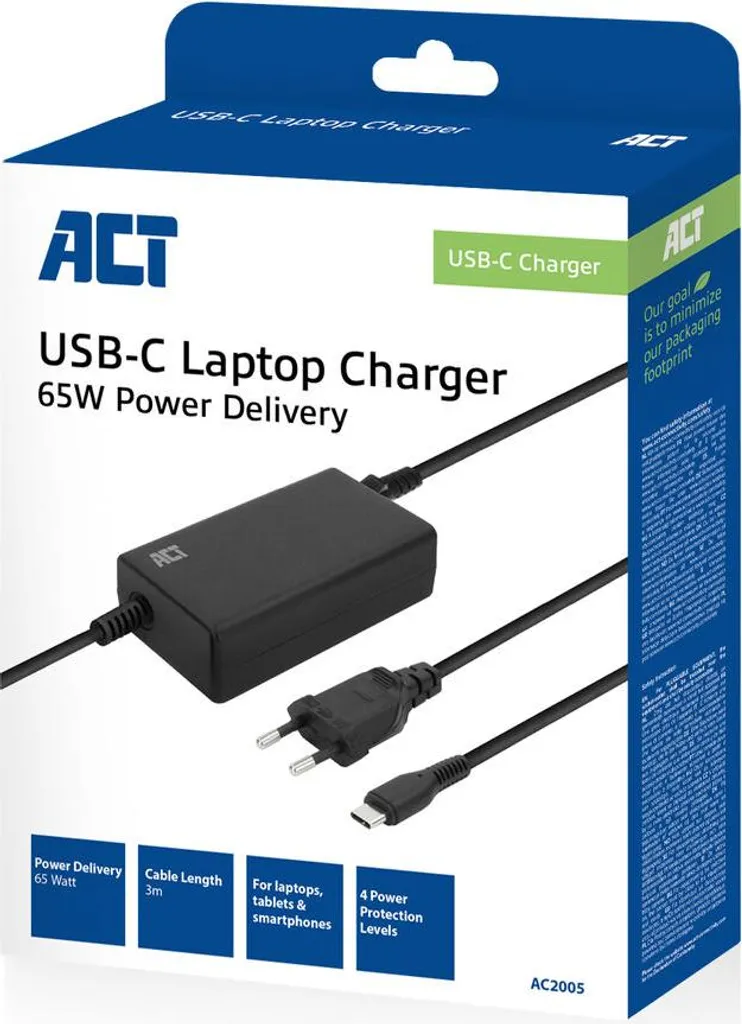 Chargeur PC portable 65W USB-C compact et puissant modèle extra plat - 16