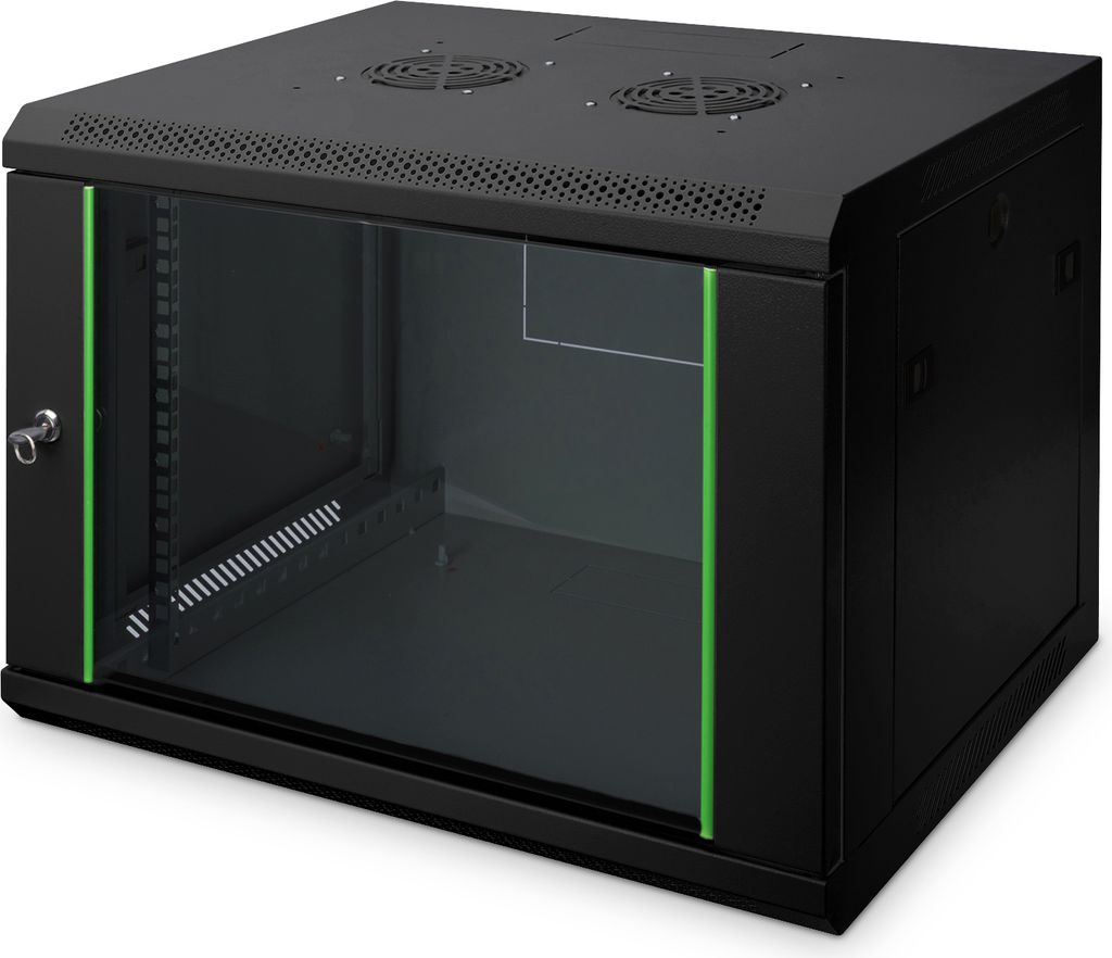 Wandgehäuse Dynamic Basic Serie - 600x450 mm (BxT) (schwarz, 7 Höheneinheiten)