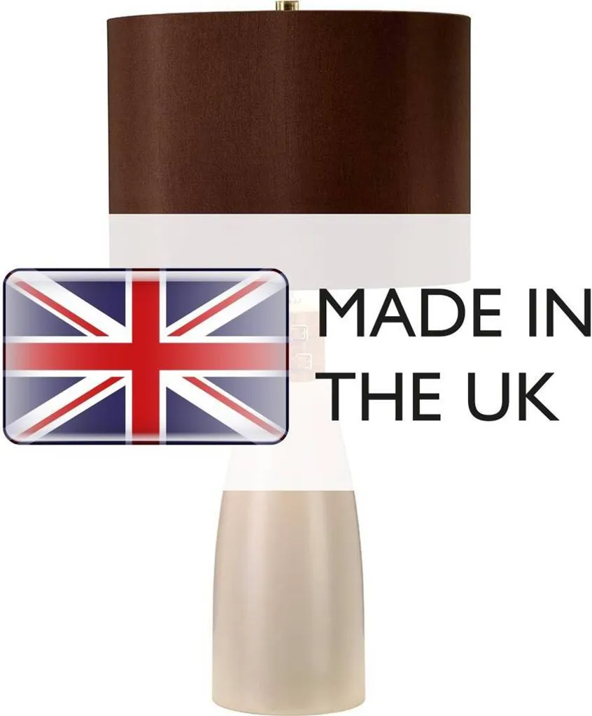 Lampe de table Hammersmith Elstead E27 céramique marron et gris 71cm - 6