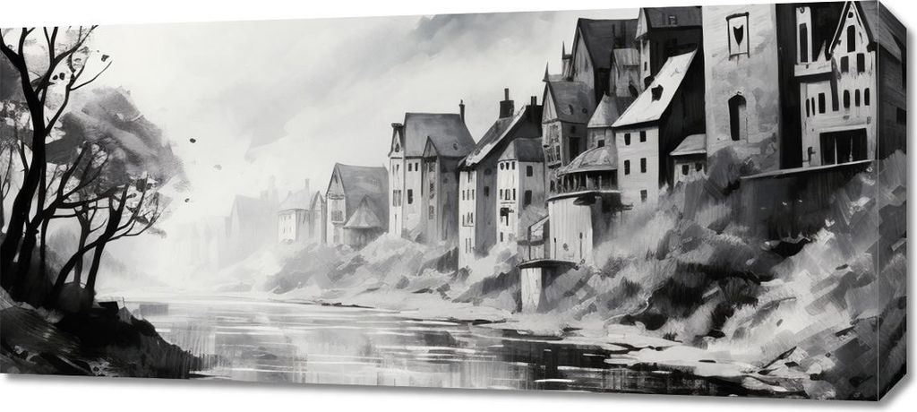 Bild 90x40cm Nebliger Reflex