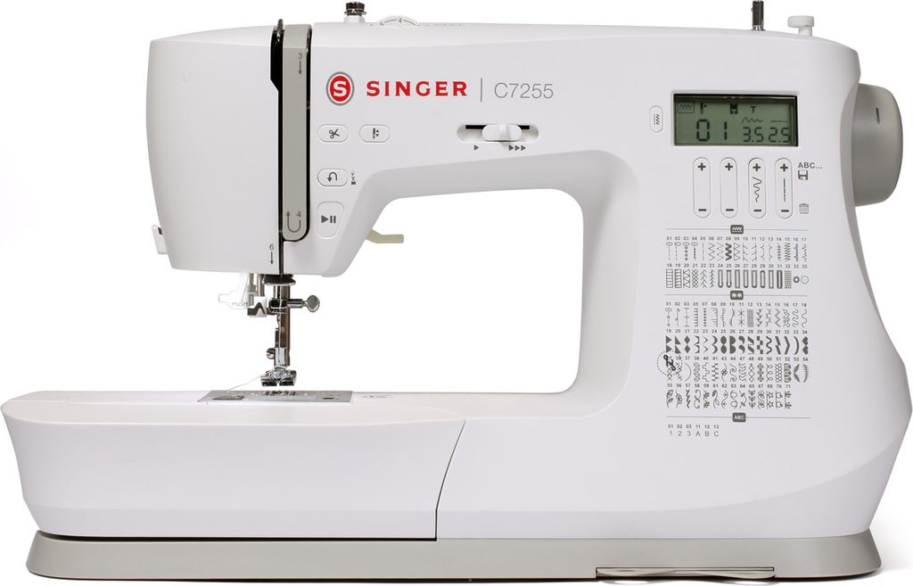 Singer | C7255 | Nähmaschine | Stichzahl 200 | Anzahl Knopflöcher 8 | Weiß