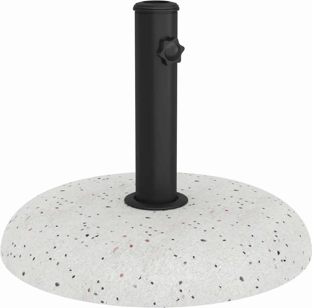 Base Ombrellone in Cemento Bianco 45x33 cm | Design Moderno per Esterni