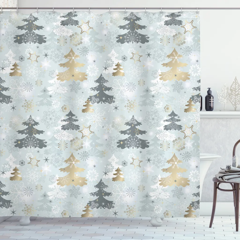 Rideau de Douche Opaque et Haut 175x240 cm pour Salle de Bain Vintage