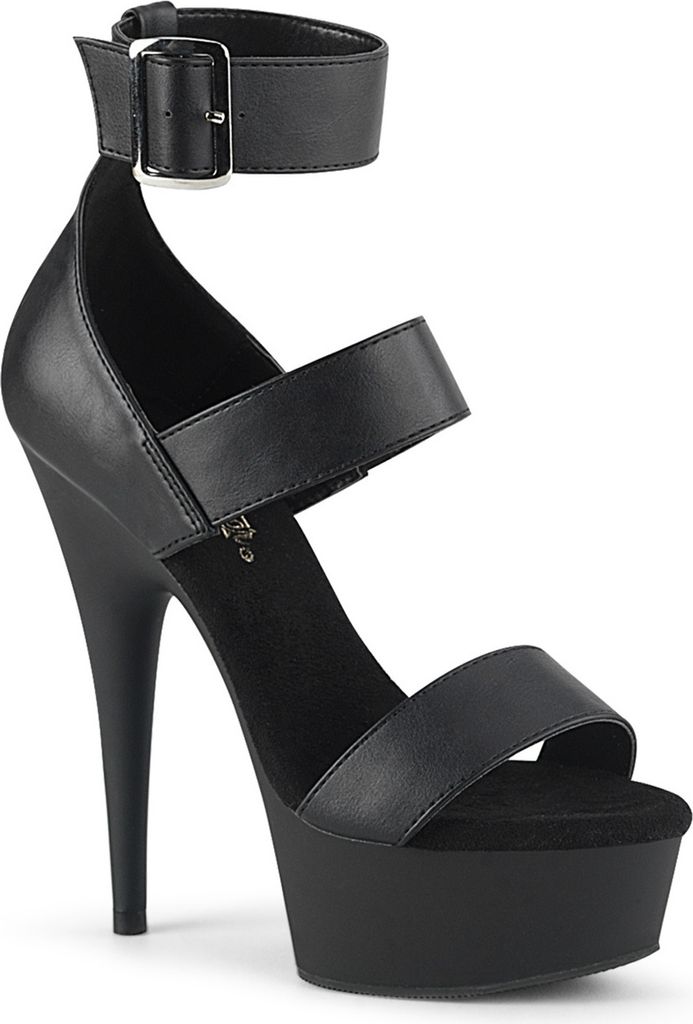 DELIGHT-629 Damen Sandale von Pleaser, Schwarz EU 40, US 10