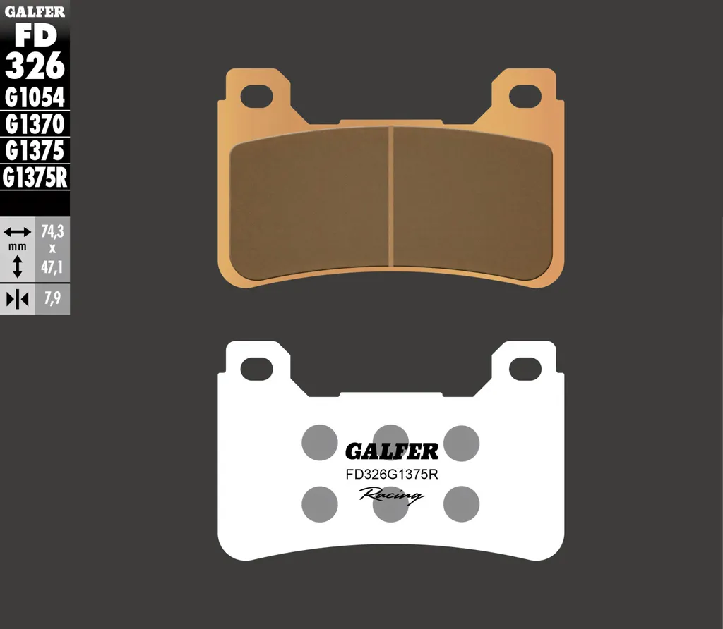 Plaquettes de Frein Galfer FD326G1375R Métal Fritté pour Honda CBR RR
