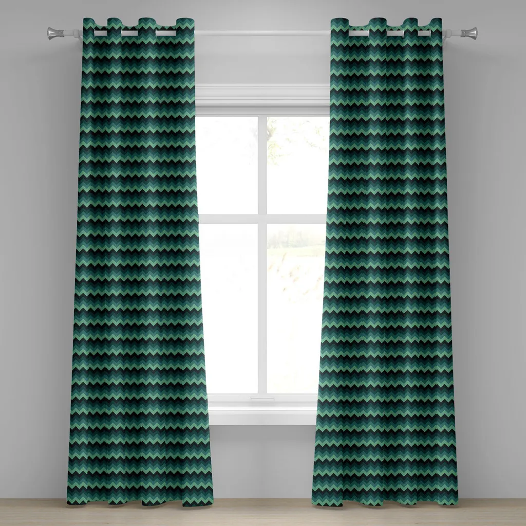 Tenda ABAKUHAUS Verde Acqua Chevron: Eleganza Moderna 280x225 cm
