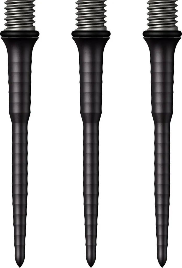 Pointes métalliques Titan Ripple Noir 34 mm pour fléchettes acier