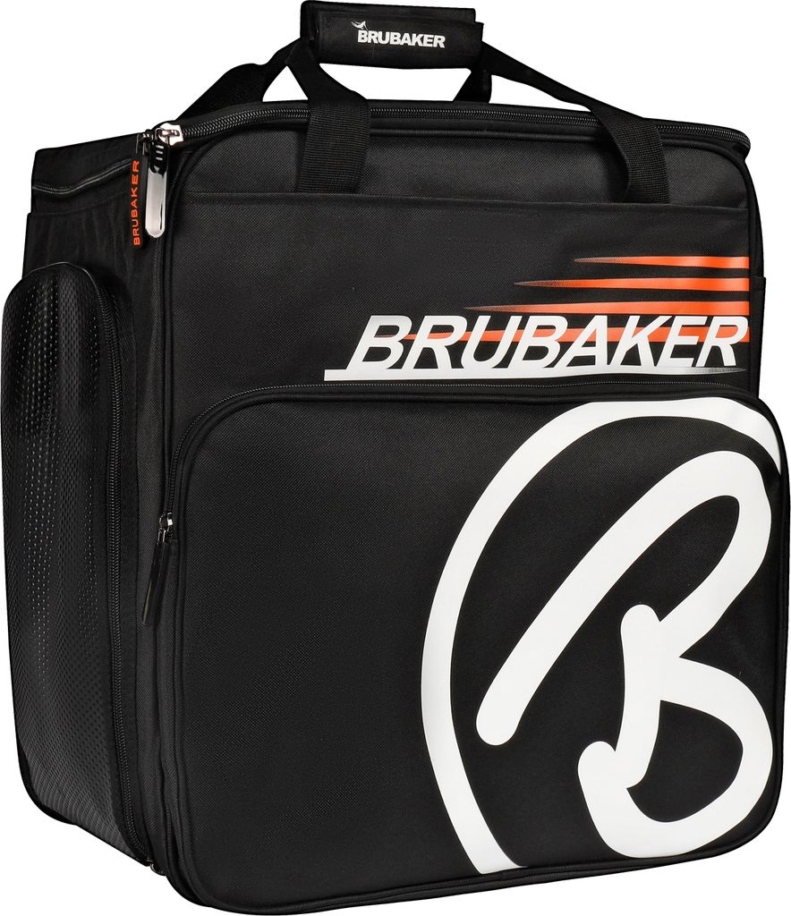 BRUBAKER Super Champion Skischuhtasche Helmtasche Skischuhrucksack Schwarz Orange