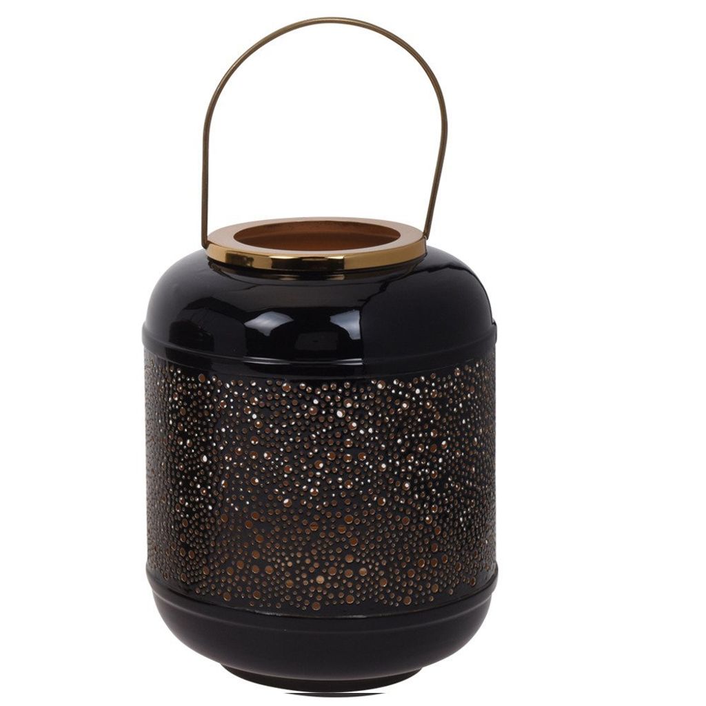Metalllaterne, hängend, Kerzenlaterne, Ø 26 cm, schwarz - Home Styling Collection