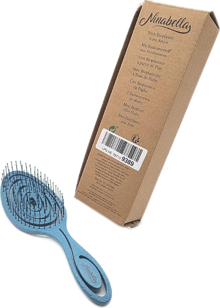 Ninabella Bio Haarbürste für Damen Männer Kinder Entwirrbürste Ohne
