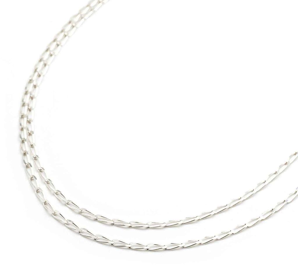 Vintageparts Gliederkette 925 Sterling Silber lange Glieder Produktbild 