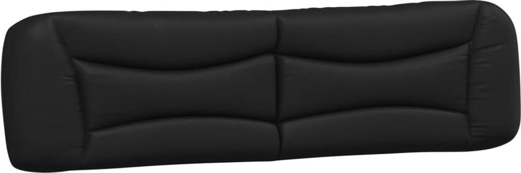 vidaXL Coussin de tête de lit "Hvar" noir 200 cm similicuir Image du produit 