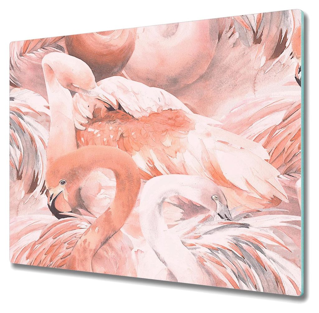 Küchenschneidebrett - Glasschneidebrett - Herdabdeckung - 60x52 - Flaming Pink