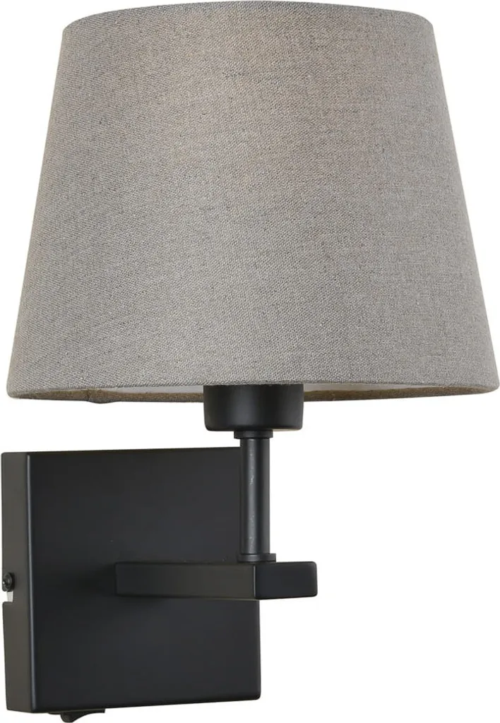 Luminaire de Chevet Noir Mat Italux Norte pour Chambre à Coucher