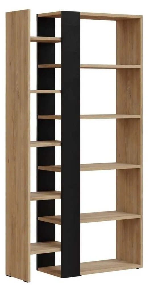 Meuble de Bibliothèque Axel 5 Niveaux L80 cm pour Ranger Livres et Déco
