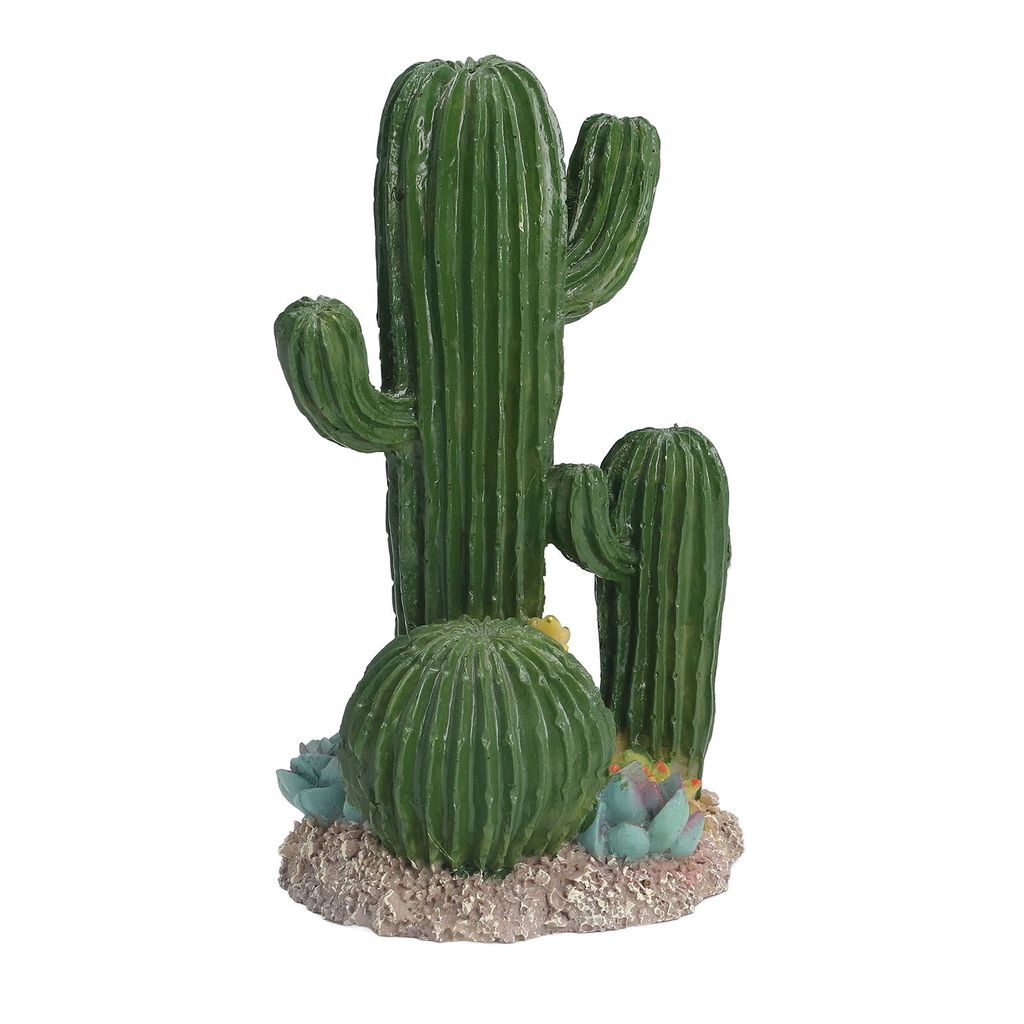 Cactus Ornament,Aquarium Cactus Decoration,Artificial Cactus Ornament,Resin Cactus Desert Decor,Reptile Tank Cactus Ornament,Fish Tank Decoration