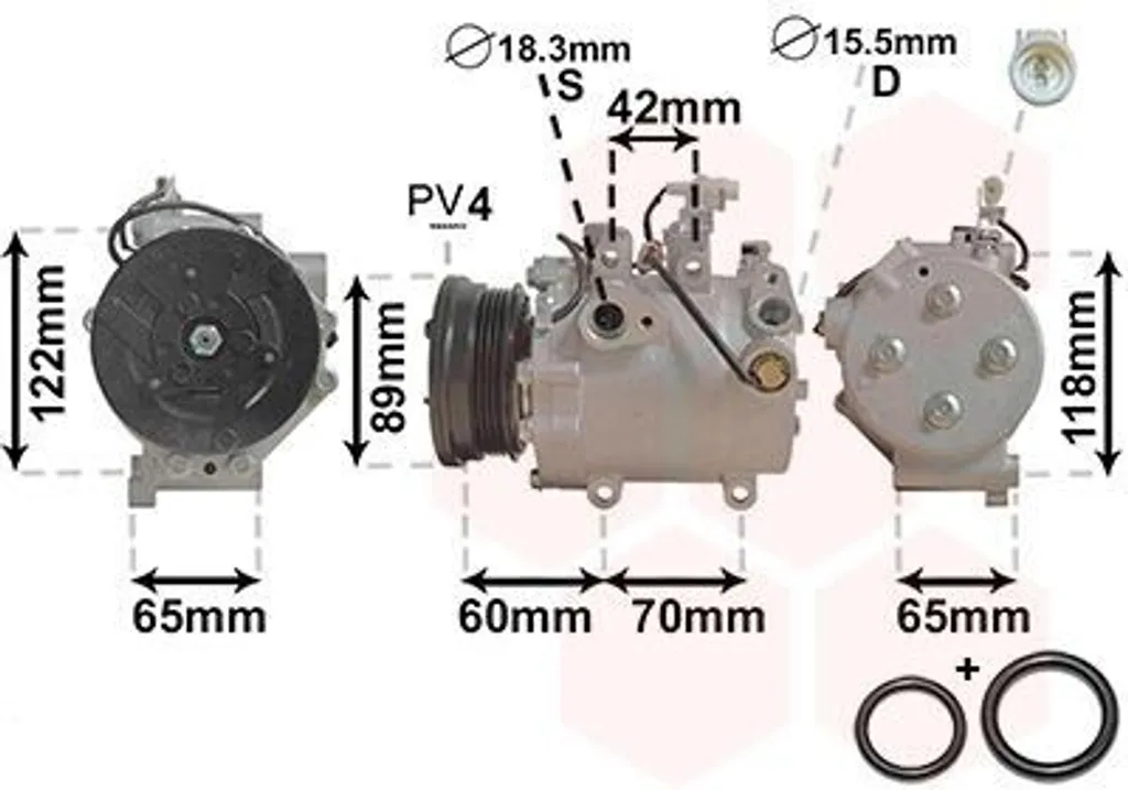 Compresseur de clim 5200K125 : réparez votre panne de froid Suzuki Fiat