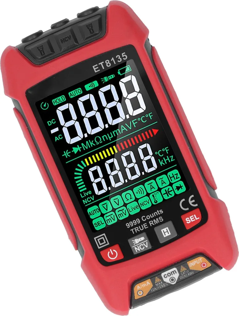Multimètre digital de précision pour dépannage électrique maison ET8135 - 6