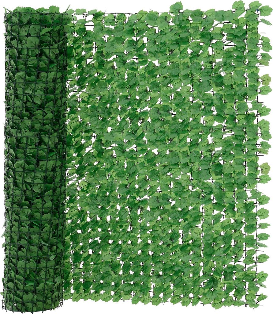 In And OutdoorMatch Sichtschutzzaun Zaza - Gartenzaun aus Maschendraht - Dekoration - 3x1,5 Meter