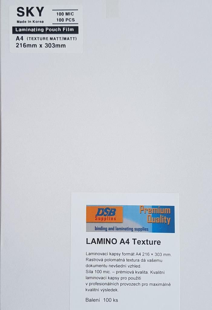 Laminierfolie A4, 100 mic, Matt mit Textur