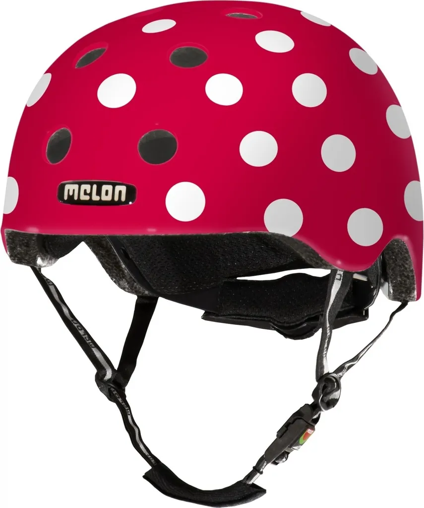 Casque de Vélo Urbain Melon Dotty White - Confortable et Design Mat