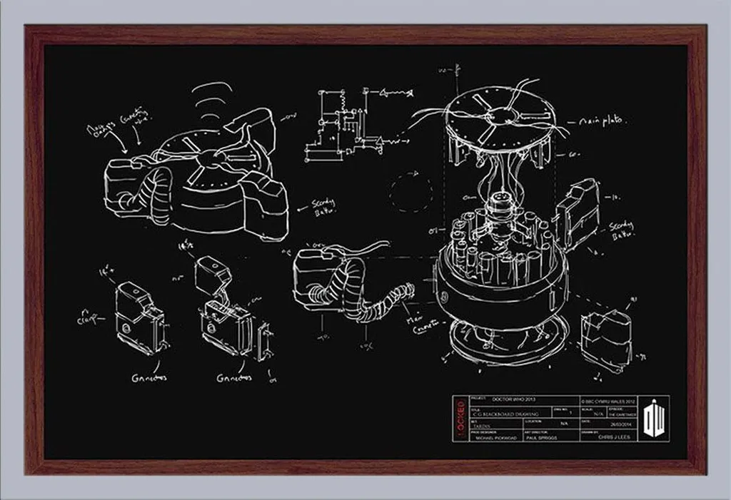 Poster Lavagna Doctor Who + Cornice MDF Argento Shinsuke® - Offerta
