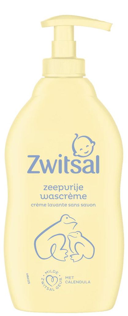 Zwitsal Wascreme - Zeepvrij met pomp 400 ml Productafbeelding 