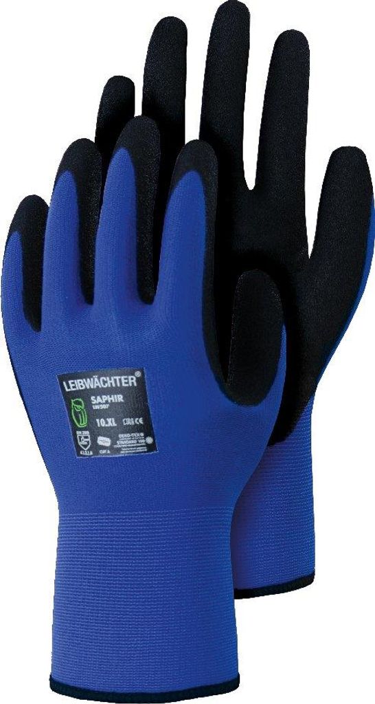 LW507 Saphir, Polyester mit Nitril, SB-Karte SB-Karte, Gr. 11 Leibwächter HLW50711