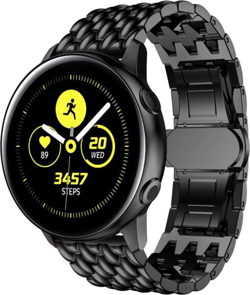 Strap-it Samsung Galaxy Watch Active / Active 2 Drache Gliederband (Schwarz)