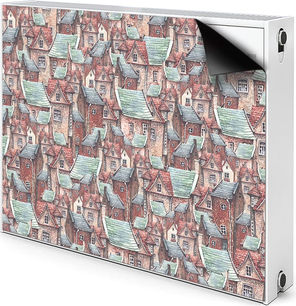 Magnet Radiator Magnet Mat Heizkörperverkleidung Heizkörper-Abdeckung Heizung 100x60 cm - Alte Stadt