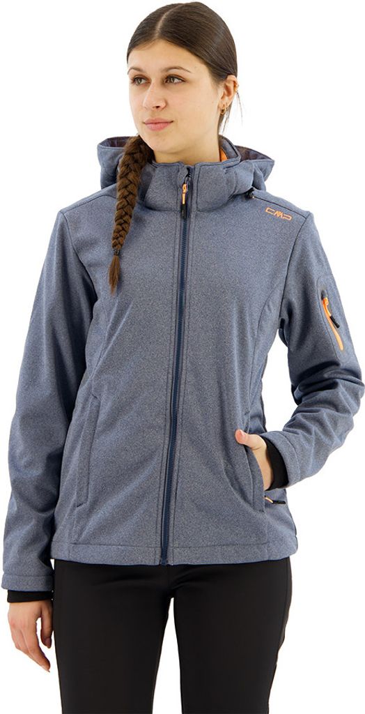 Woman Jacket Zip Hood blue mel.-sunrise (27MN) 36
